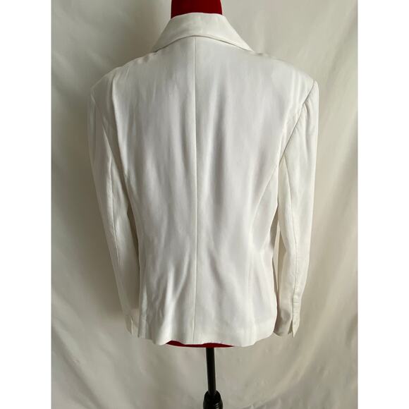 Classiques Entier Womens White size 14 blazer of viscose - lined beautiful - Picture 9 of 10